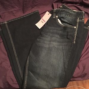 Maurice’s dark denim briana flare jeans.